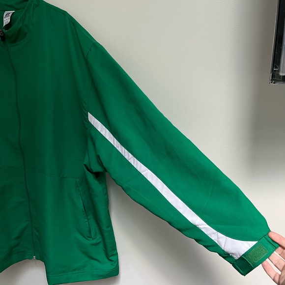 Russell green and white track jacket men’s GUC size 3X - Picture 4 of 9